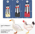 QBLEEV chicken diaper poultry cloth back view showing elastic straps