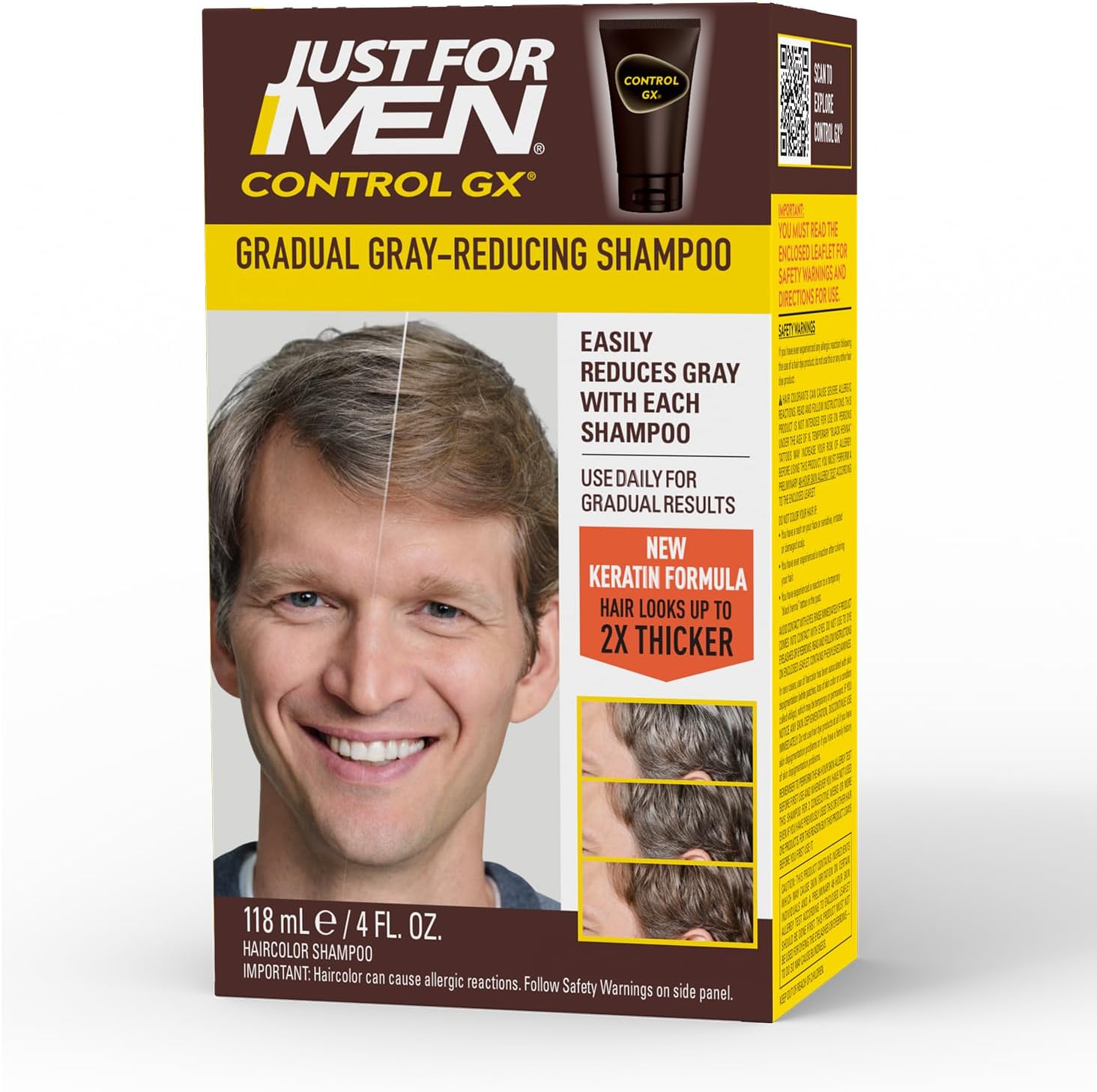 Just For Men Control Gx Grey Reducing Shampoo front view