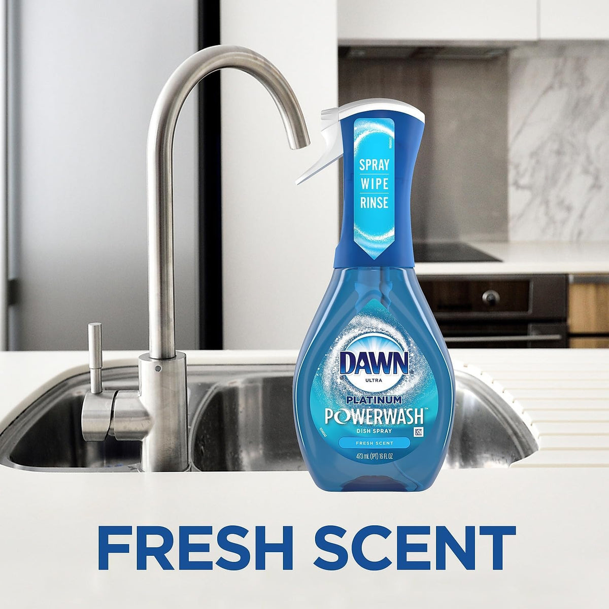 Dawn Powerwash 16 fluid ounce bottle side profile