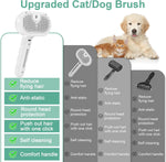 Cat being groomed with Viphope white steam brush