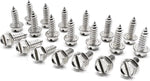 White nylon license plate screw inserts and fasteners packaging.