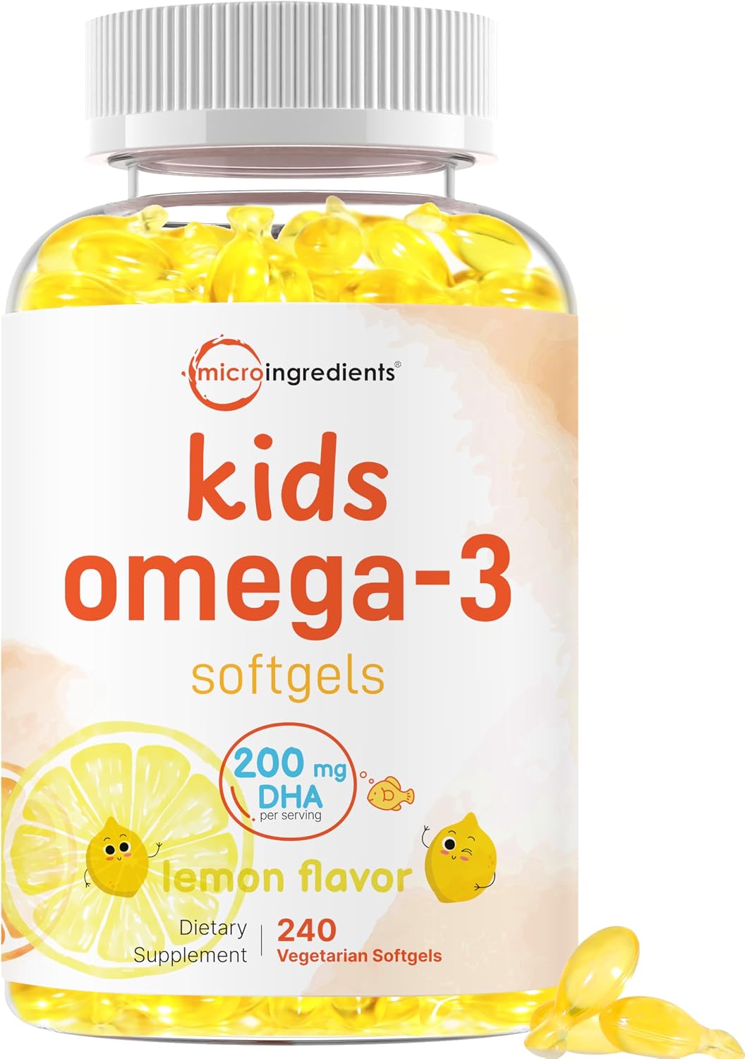 Micro Ingredients Kids Omega-3 front view packaging