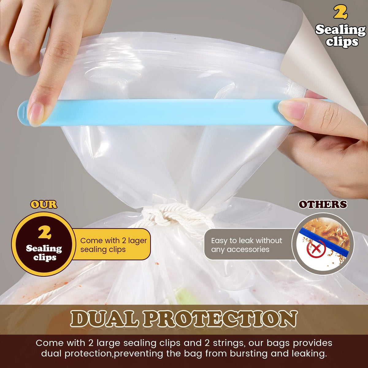 SCENGCLOS brining bag containing large poultry and liquid