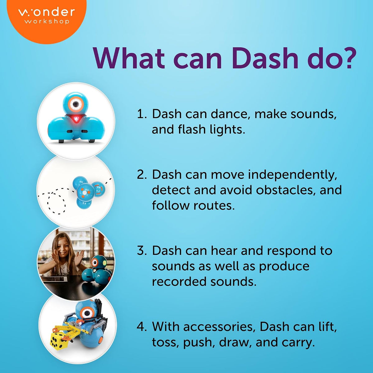 Wonder Workshop Dash Robot - Coding Robots for Kids 6 and Older - Image 7