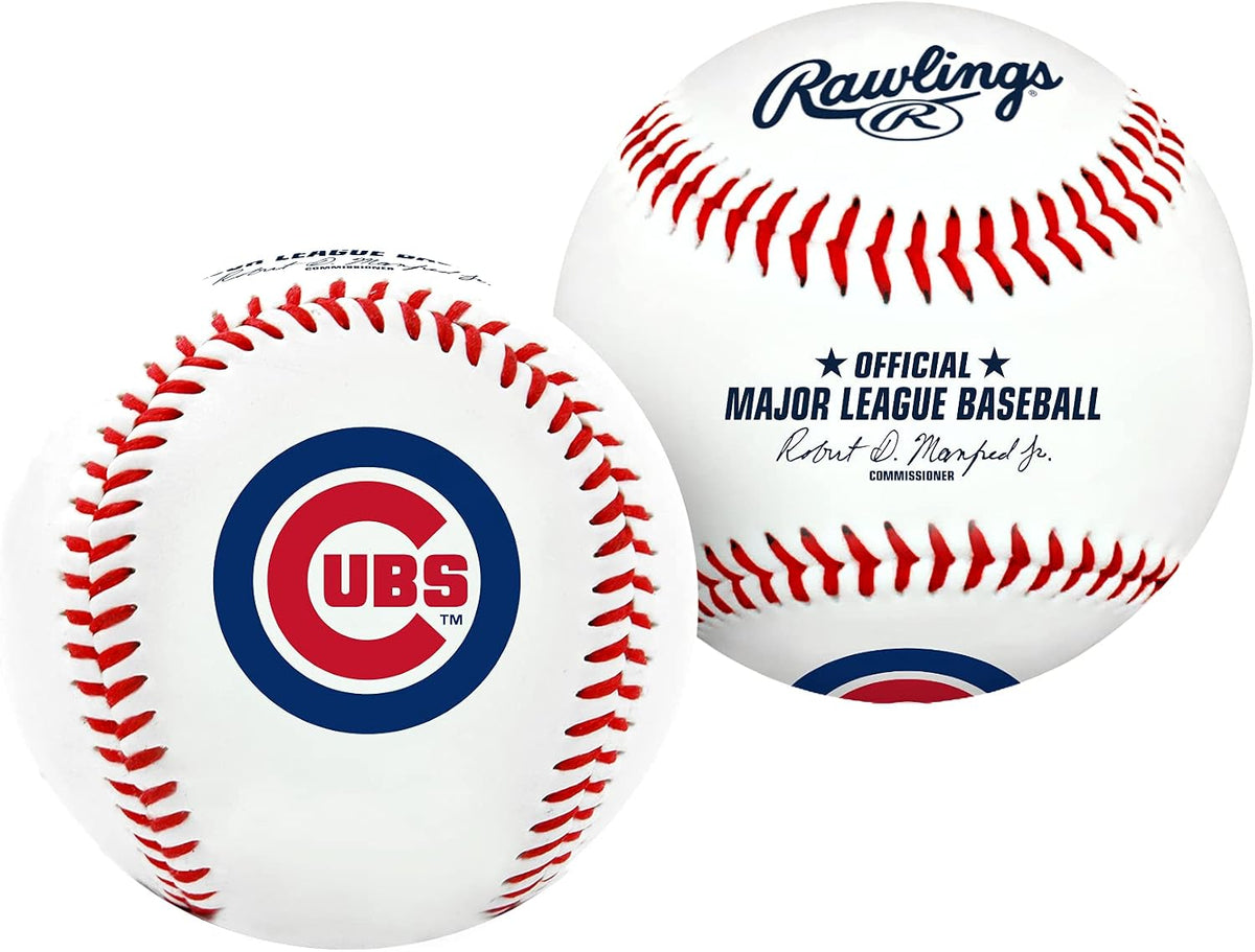 Rawlings 2026 MLB baseball front view showcasing team logo
