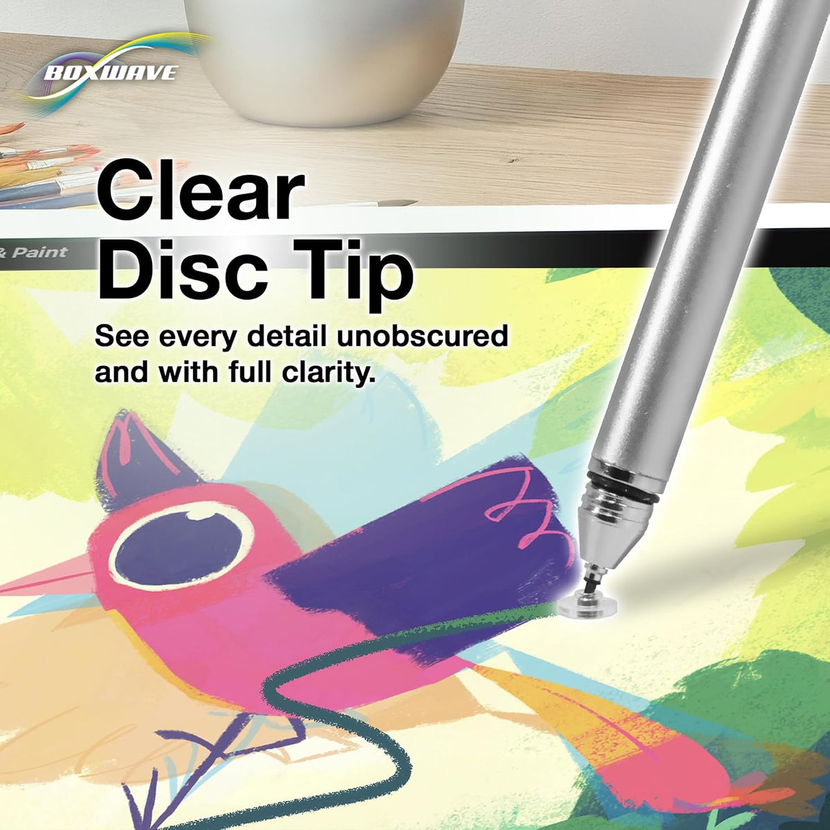 BoxWave stylus pen in use for drawing on tablet screen