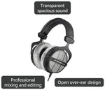Beyerdynamic DT 990 PRO grey velour ear pads detail
