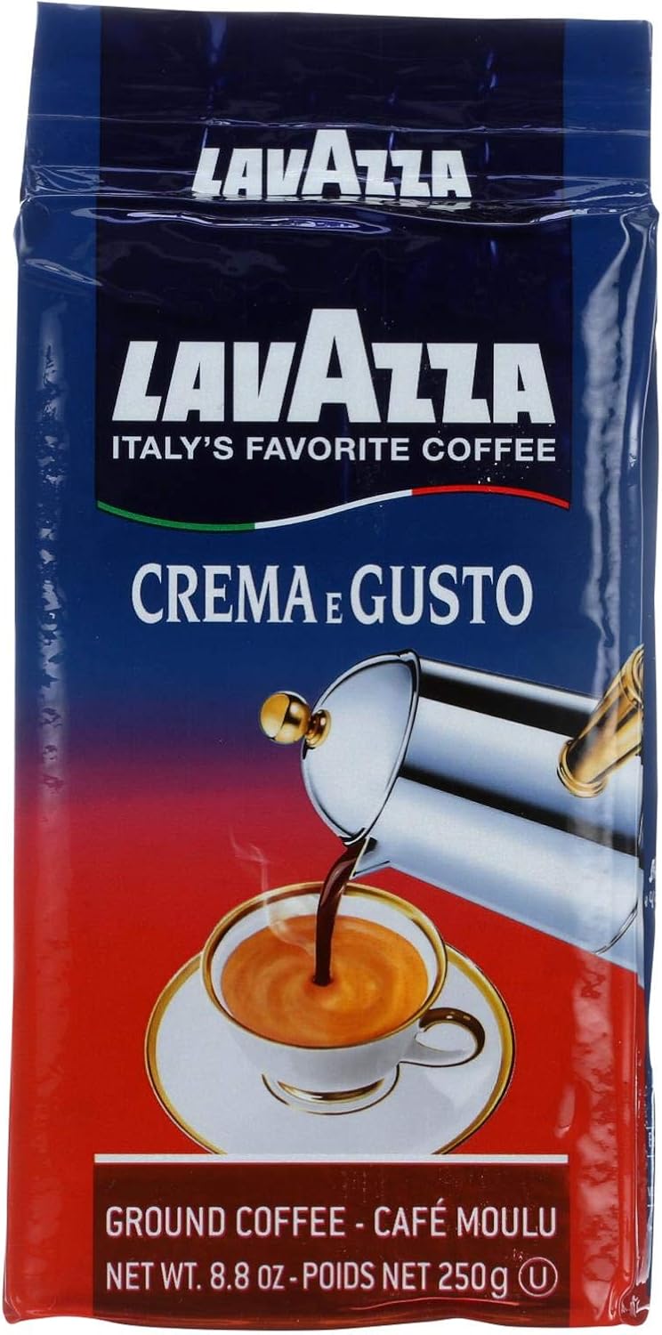 Lavazza ground coffee brewed in cup