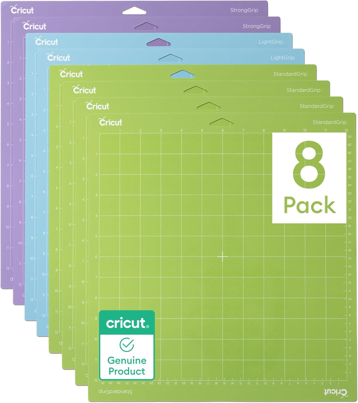Cricut variety pack stacked with cutting machine
