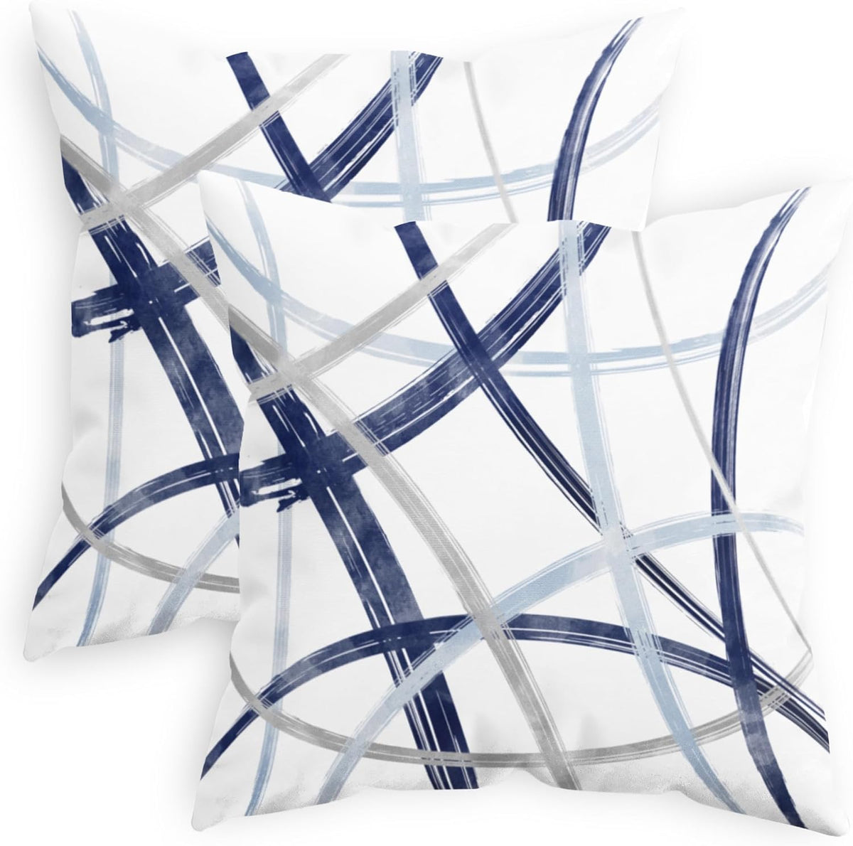 CaliTime Decorative Couch Throw Pillow Covers, 16 X 16 Inches, Teal | Pack of 2, Cozy Fleece Arc-shaped Abstract Geometric Lines Cushion Covers for Sofa Bed Living Room Farmhouse Home - Image 14