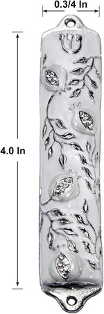 Creative Judaica 4 inch door mezuzah case open back