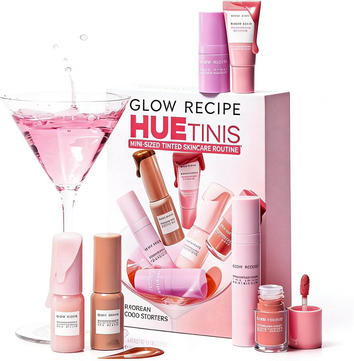 Glow Recipe HueTinis Mini Tinted Skincare Set front view