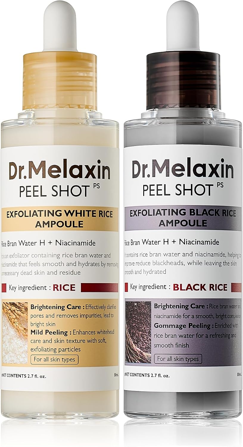Sylvera Dr. Melaxin Peel Shot Glow White Rice Peeling Ampoule front bottle view