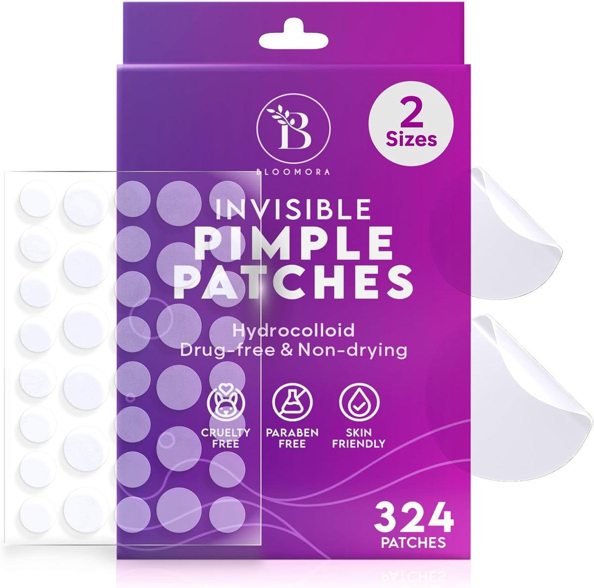 BLOOMORA Invisible Pimple Patches front view pack authentic online