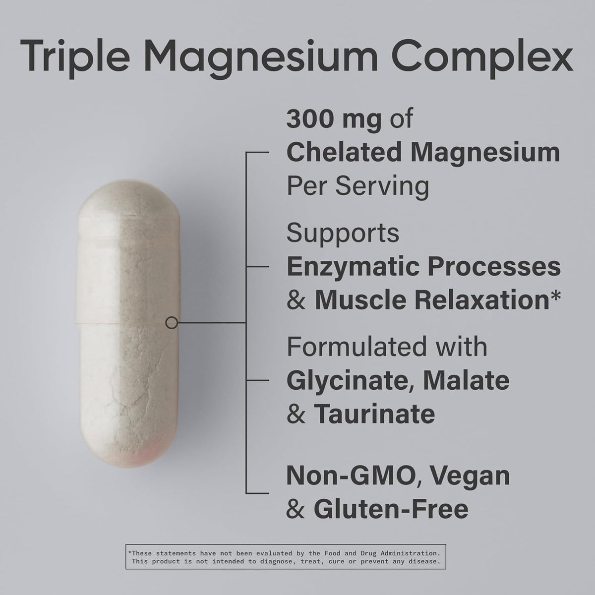 Sports Research Chelated Triple Magnesium Complex bottle display for muscle recovery.