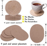 Wenfome braided cotton placemats styled on a dining table