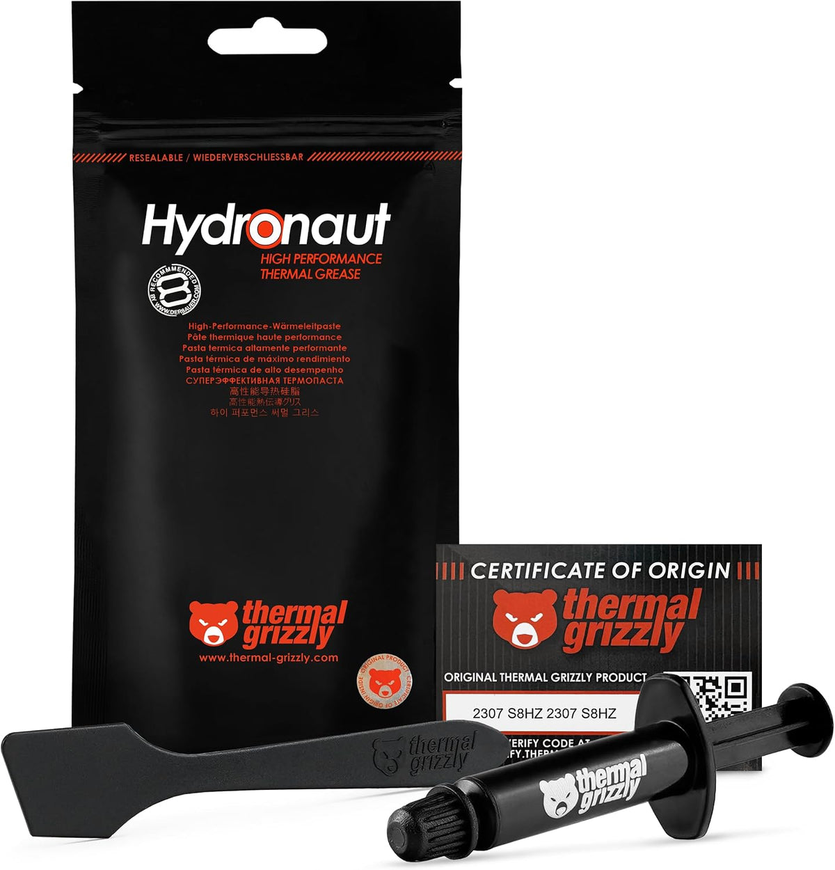 Thermal Grizzly - Hydronaut - 3.9 Gram/1.5 ml - Conductive High Performance Thermal Paste - Ideal for Air and Water Cooling CPU/GPU/PS4/PS5/Xbox - for Large Cooling Surfaces - Image 10