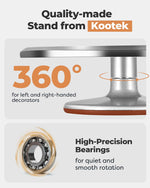 Kootek silver cake decorating stand base and rubber feet