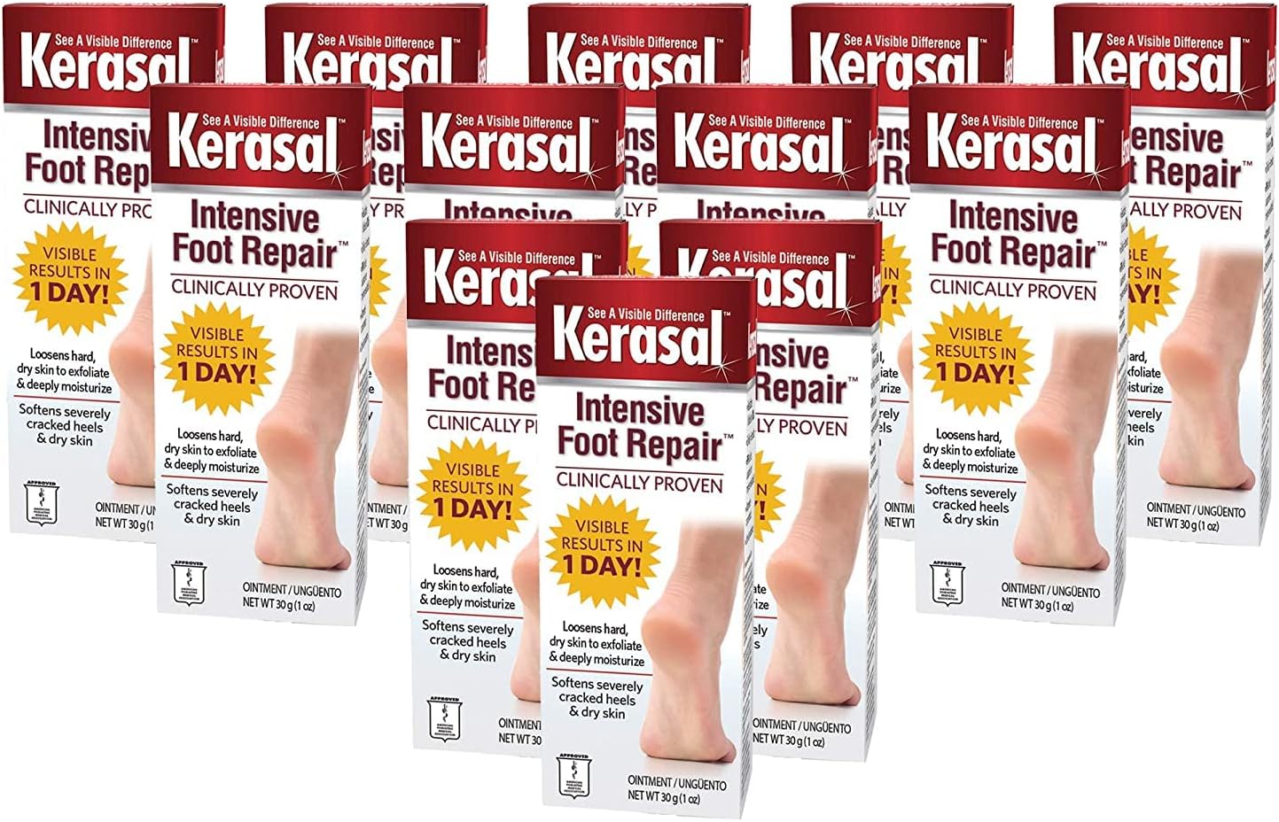 Kerasal cracked heel healing ointment tubes for dry feet