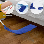 Flexible flat microfiber head bending into narrow gap
