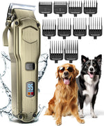 oneisall Dog Clippers for Grooming for Thick Heavy Coats/Low Noise Rechargeable Cordless Pet Shaver with Detachable Stainless Steel Blade/Waterproof Dog Shaver for Dogs Pets and Animals (Silver) - Image 10