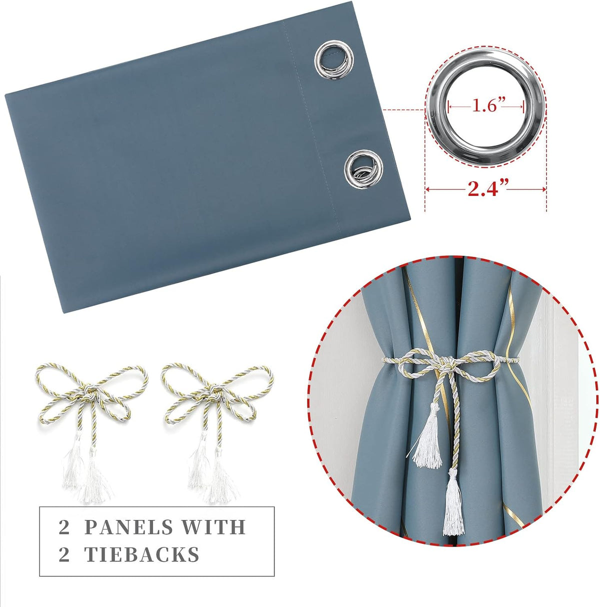 Estelar Textiler thermal insulated curtains hanging in room