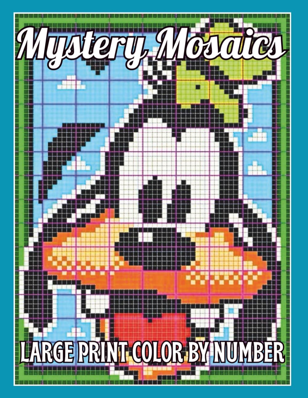 Large Print Mystery Mosaics Color by Number: Easy Dazzling Animals 100 Page Pixel Art Coloring Book for Adults and seniors, Color Quest Challenges Book (Mystery Mosaics Animal Color By Number) - Image 1