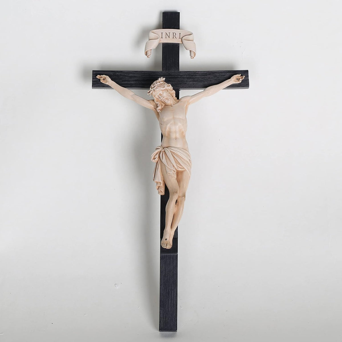 BC Catholic Crucifix Wall Cross 24" H Jesus Cross for Wall | Jesus Christ Religious Home Decor, Catholic Gifts, Collectable Statue Renaissance Sculpture handmade By Buildclassic - Image 9