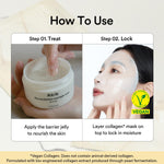 Abib intense hydration overnight mask bundle side view showcasing product ingredients.