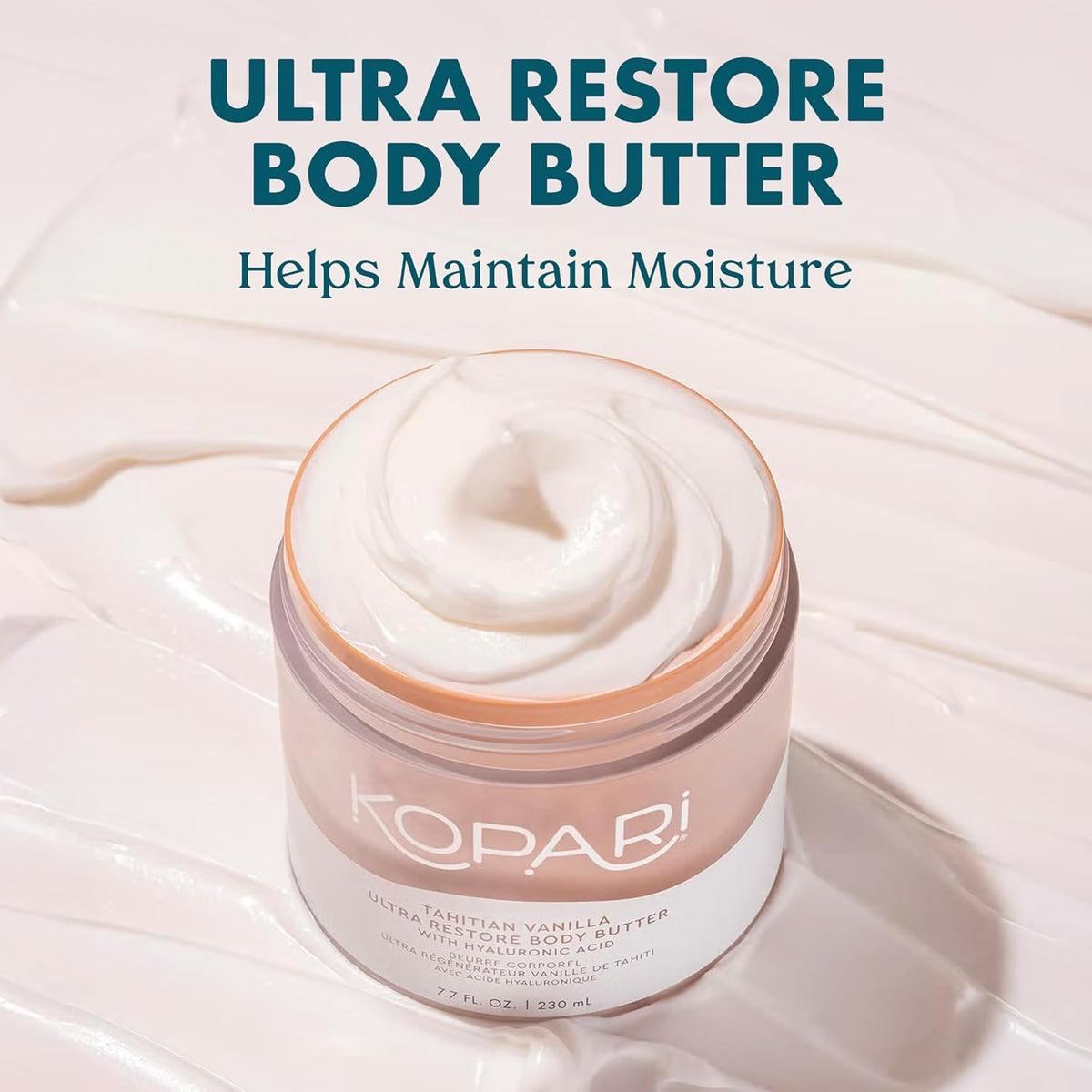 Kopari body butter texture and whipped formula