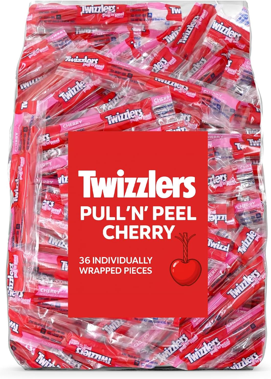 Munchique soft and chewy red licorice candy displaying the Kosher certified seal