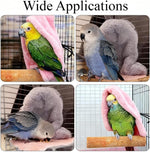 Two piece bird bedding set pink and grey plush huts