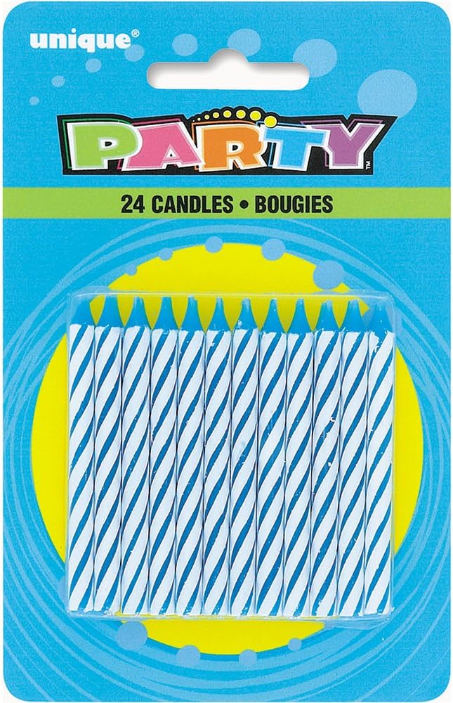 Pack of 24 festive celebration cake toppers laid flat