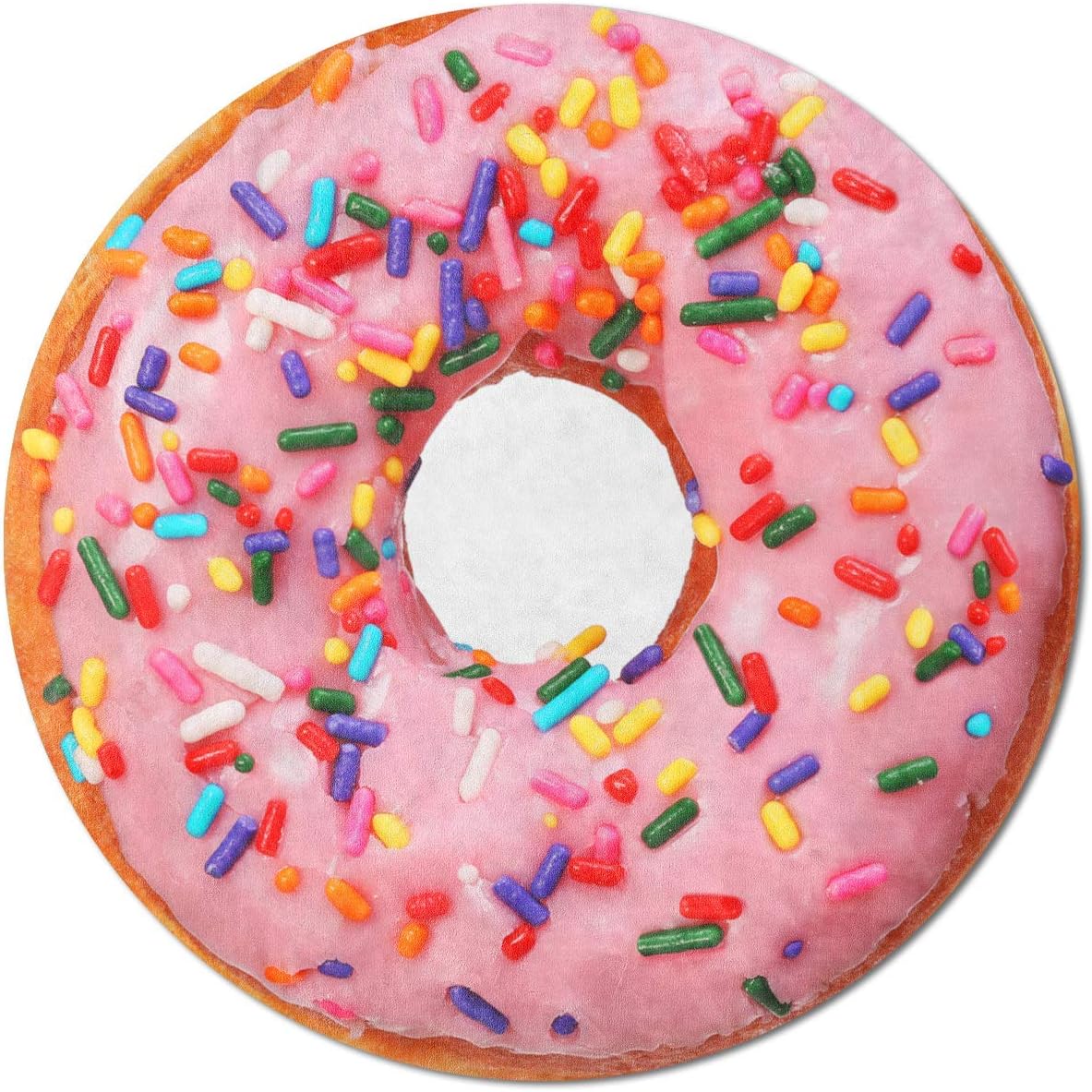 Innolites Realistic Donut Blanket front view pink frosting