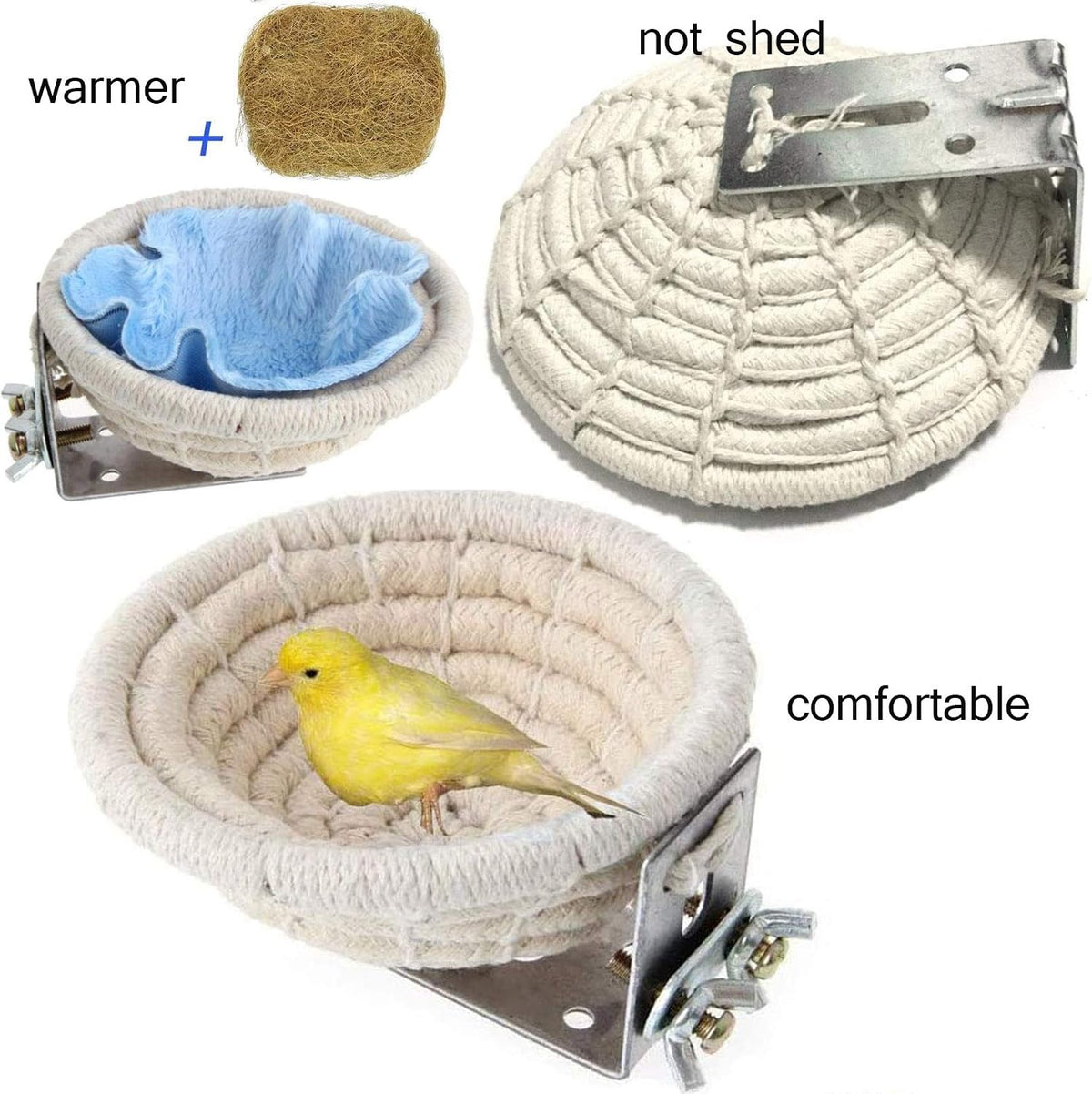 Bird cage accessories and hanging hooks detail