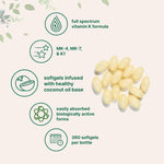 Micro Ingredients Super Vitamin K Complex coconut oil softgels close up