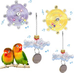 Jevnd pet bird cage toys for parakeets showing full scale dimensions