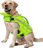 ASENKU Dog Life Jacket, High-Buoyancy Life Vest with Removable Front Float, Rescue Handle and Reflective Strips, Adjustable Swim Vest for Boating, Swimming, Beach(Green S) - Image 13