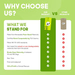 Plant based biodegradable unscented doggie waste bags roll close up