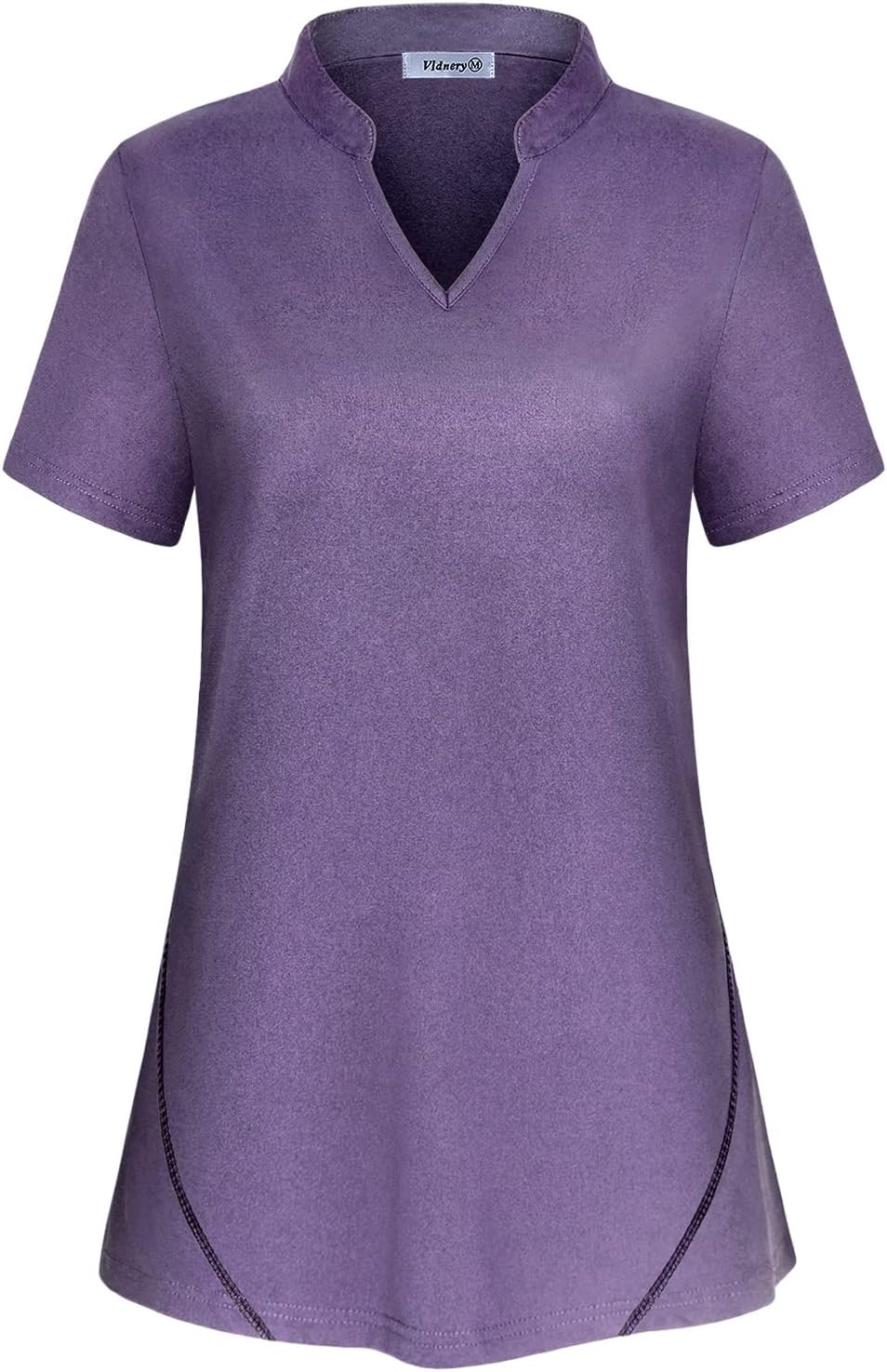 Vldnery Womens Golf Shirt Moisture Wicking V Neck Athletic Loose Yoga Workout Polo Shirt - Image 14