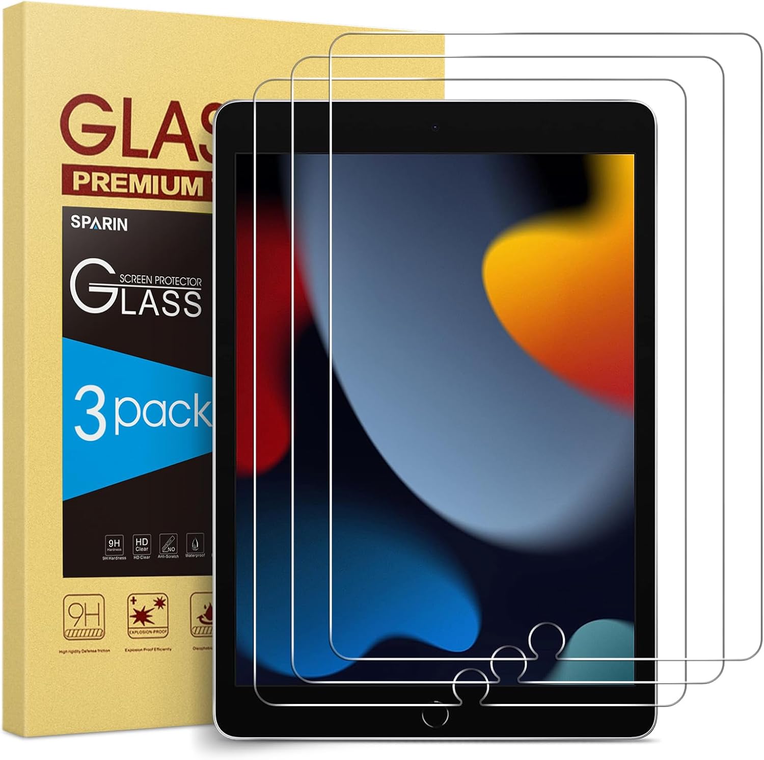 Sparin iPad Pro 10.5 tempered glass screen protector front view
