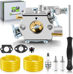 Partszen RY3716 carburetor front view and complete tune-up kit components