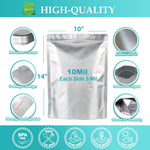 SHXWELL extra thick mylar storage pouches showing stand-up bottom gusset