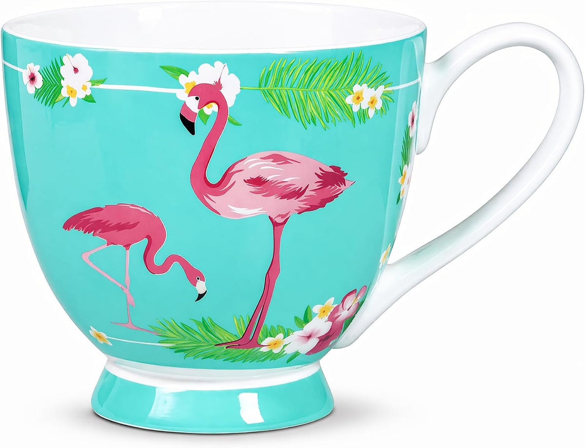 LanHong bone china floral coffee mug front view