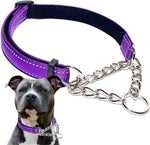 Martingale Collar for Dogs, Reflective Nylon Soft Padded No Pull Training Collars Adjustable Stainless Steel Chain Collar for Small Medium Large Dogs Red X-Large - Image 15