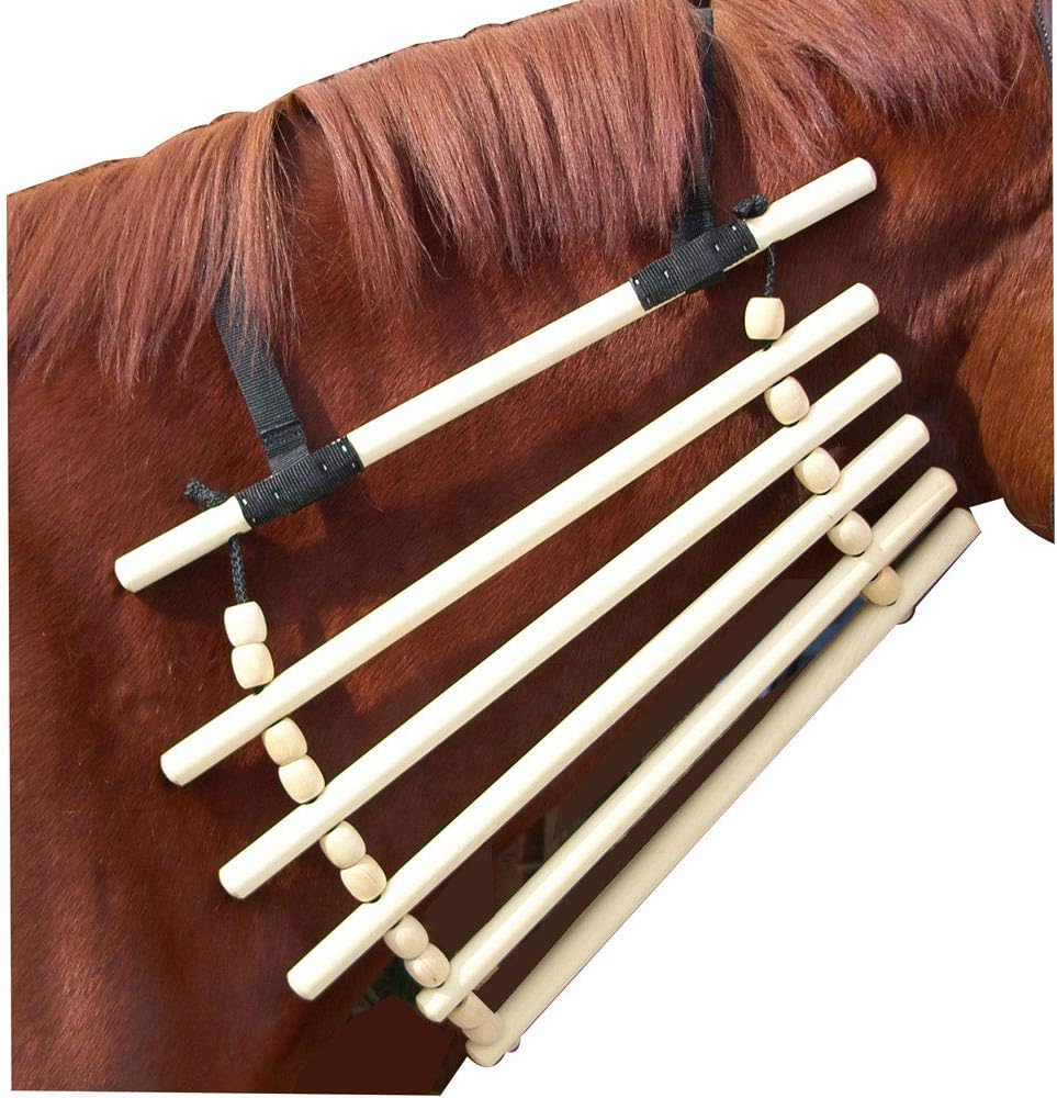 Intrepid International Wooden Horse Neck Cradle front view premium equine recovery restraint