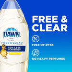 Dawn Free & Clear Dishwashing Liquid Dish Soap (3x24 oz) + Dawn Non-Scratch Scrubber Sponge (2 Count), Lemon Essence - Image 4