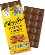 Chocolove imported milk chocolate bar back nutrition label