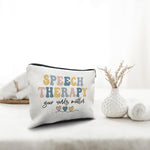 Nogrit 10x7.5 inches canvas makeup bag lifestyle display