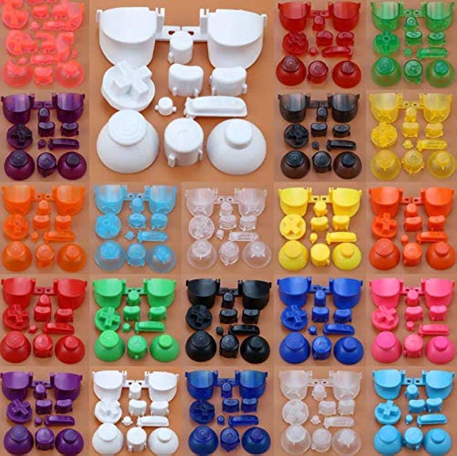 ucky Do GameCube controller replacement button kit clear red front view